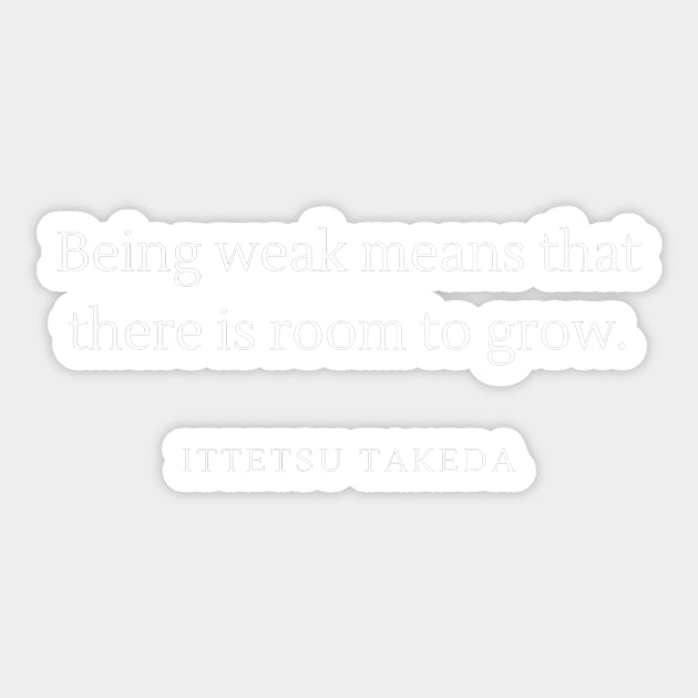 Ittetsu Takeda Haikyu Karasuno Motivating Growth Quote Sticker by RareLoot19